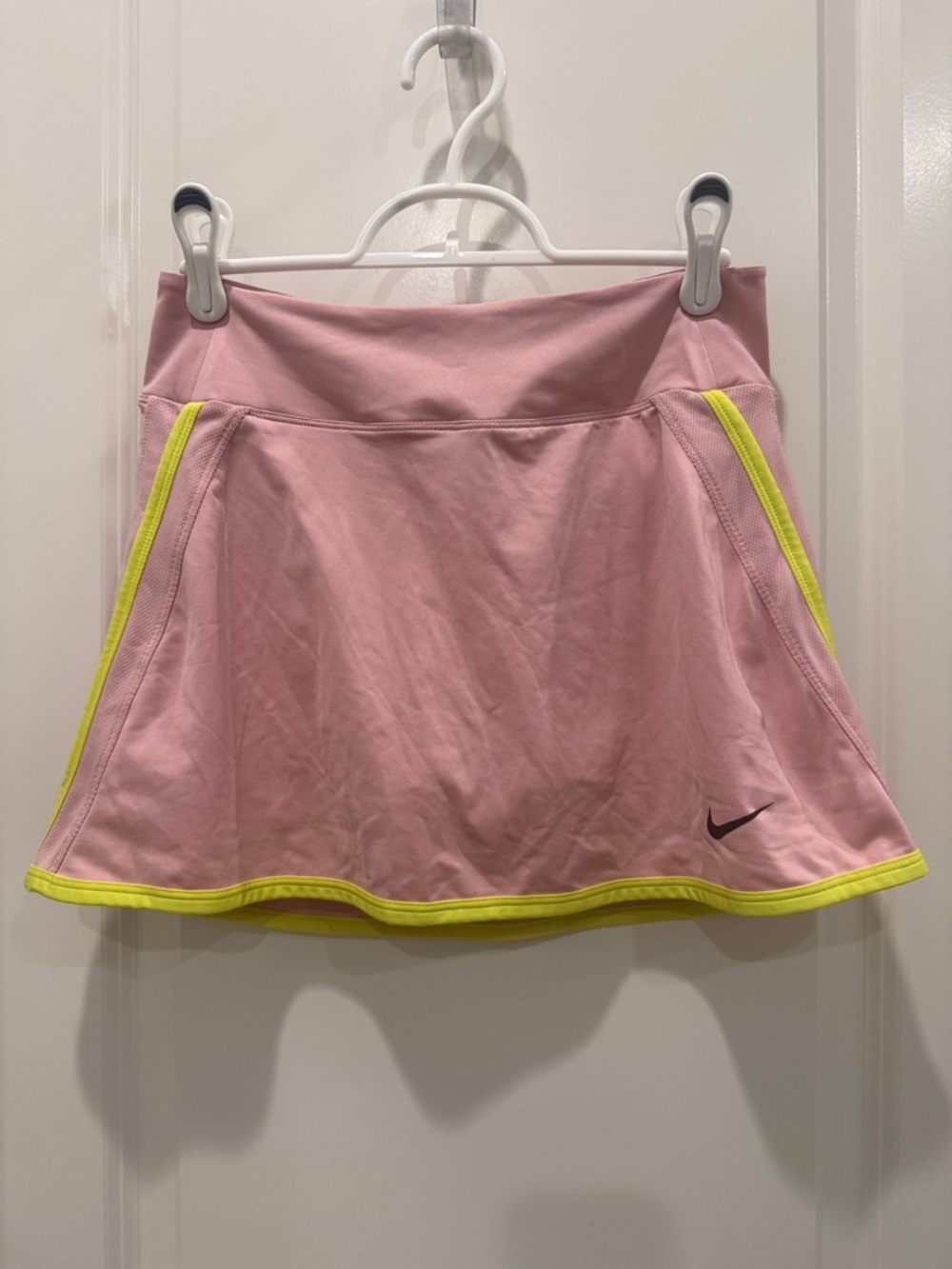 Nike Pink Tennis Skirt with Optic Yellow Trim
